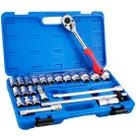 Jg soquete sextavado c/24 pcs - 1/2 (8 - 32mm) - king tnoy
