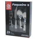 Jg Talher 24pç Faqueiro Colher Garfo Faca Casa Ashoria Inox