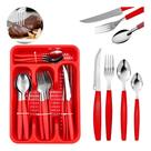 Jg talheres cl 25 pcs vermelho cx8 Jg talheres cl 25 pcs vermelho cx8