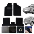 Jg Tapete Gol G2 G3 G4 G5 gti gl cl Traseiro inteiriço Carpete Resistente Cor Preta Linha Conforto