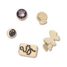 Jibbitz Celestial Dourado Pack Com 5 Peças Único