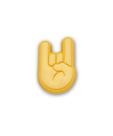 Jibbitz Crocs Emoji Mão Rock Cor única