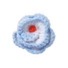 Jibbitz Flor de Crochê Azul e Branca Único