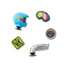 Jibbitz Moto Racer Pack com 5 Peças UNICO