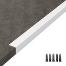 Jiekayi Protector de Esquina Metálico para Pared, Protectores de Esquina de Aluminio, Decoración para Bordes de Puertas, Ventanas, Mesas, Muebles, Gabinetes, Chimeneas y Bordes de Azulejos, Tamaño 35,5" L x 1,9 cm A (Paquete de 5, Blanco)