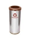 Jj.c31 - lixeira em aço inox com aro pintado 50l