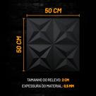 JK Kit 14 Placas 3D 50x50cm Estrela Preta