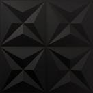 JK Kit 18 Placas 3D 50x50cm Estrelar Preta