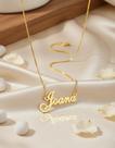 JOANA COLAR DE NOME FOLHEADO A OURO 18k JOANA COLAR DE NOME FOLHEADO A OURO 18k