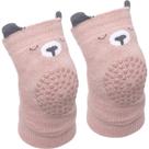 Joelheira Antiderrapante Urso Rosa - Buba