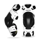 Joelheira Articulada Mr Pro New Classic Branco Perolizado Trilha Enduro Motocross