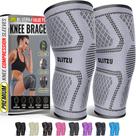 Joelheira BLITZU Compression para mulheres e homens, pacote com 2 unidades, cinza, XL Joelheira BLITZU Compression para mulheres e homens, pacote com 2 unidades, cinza, XL