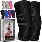 Joelheira BLITZU Compression para mulheres e homens, pacote com 2 unidades, preta