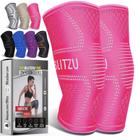 Joelheira BLITZU Compression para mulheres e homens, pacote com 2 unidades rosa GG Joelheira BLITZU Compression para mulheres e homens, pacote com 2 unidades rosa GG