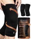 Joelheira de cobre TheraCopper para homens e mulheres (pacote com 2) pequena