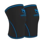 Joelheiras Iron Bull Strength de 7 mm de neoprene (1 par) preto/azul
