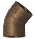 Joelho 45º de Cobre Bronze 104mm Sem Anel Eluma