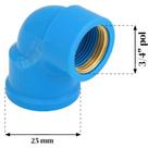 Joelho 90 de solda bucha latão rosca 25mm x 3/4 Krona ref 498