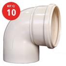 Joelho para Esgoto 90º 100mm Multilit - 10 Unidades