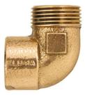 Joelho Solda e Rosca Macho de Cobre Bronze 28mm x 1" Sem Anel Eluma