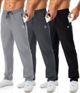 Joggers Minorlee Masculino com bolsos com zíper, parte inferior aberta, pacote x3 Joggers Minorlee Masculino com bolsos com zíper, parte inferior aberta, pacote x3