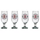 Jogo 04 Taças De Cerveja Em Vidro 300ml Corinthians Licenciada