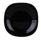 Jogo 06 Pratos rasos Dama em vidro opalino D27,8cm preto L'Hermitage