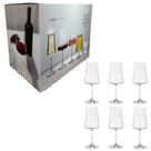 Jogo 06 Taças de Cristal para Vinho Tinto Bohemia 560 Ml