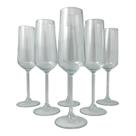 Jogo 06 Taças Flute Champanhe Espumante Vidro Allegra 195ml