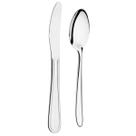 Jogo 1 2Facas 20cm e 12 Colheres 18cm Inox Siena Brinox Mesa Posta Jantar Almoço
