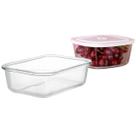 Jogo 1 Pote Tampa Hermetico 1040ml e 1 Pote Vidro 2L Facilita