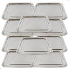 Jogo 10 Bandejas Retangular Aço Inox 40x30cm Rasa Jogo 10 Bandejas Retangular Aço Inox 40x30cm Rasa