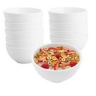 Jogo 10 Bowl de Porcelana Tigela Caldo Sopa Porções Branco Clean 330ml Lyor