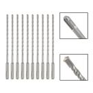 Jogo 10 Brocas SDS Plus 5X110 mm Aço Carbono Tungstênio
