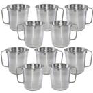 Jogo 10 Caneca Copo De Chopp Em Aluminio 700 ml Com Alça
