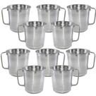 Jogo 10 Caneca Copo De Chopp Em Aluminio 700 ml Com Alça - Mania de Alumínio