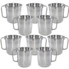 Jogo 10 Caneca Copo De Chopp Em Aluminio 700 ml Com Alça