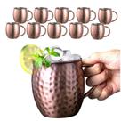 Jogo 10 Caneca Moscow Mule Alumínio Cobre Bronze Drinks Bar 500ml Jogo 10 Caneca Moscow Mule Alumínio Cobre Bronze Drinks Bar 500ml