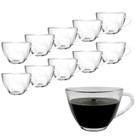 Jogo 10 Caneca Xícara Cappuccino Expresso Café Vidro 200ml