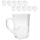Jogo 10 Caneca Xícara de Café Capuccino Chá Vidro 170ml