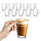 Jogo 10 Caneca Xícara de Café Capuccino Chá Vidro 250ml