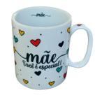 Jogo 10 canecas 300ml Frases Mãe - Kit Porcelana - Decoração Caneca Completa Corações