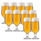 Jogo 10 Copo De Cerveja Taça De Vidro Chopp Eden Transparente 300ml G4u Class Home