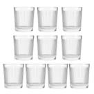 Jogo 10 Copo de Vidro Transparente Down Line 360ml Em Casa Tem