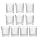 Jogo 10 Copo De Vidro Transparente Down Line 360ml Em Casa Tem