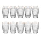 Jogo 10 Copo Mauve com Fio de Ouro 350ml de Cristal Ecológico Wolff
