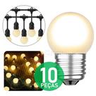 Jogo 10 Lâmpadas LED Bolinha Decorativa G45 4W Branco Ambar 270 Lumens E27 61268