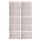 Jogo 10 Lugar Americano Retangular Mesa PVC Carpet Bege 45x30cm Lyor