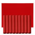 Jogo 10 Lugar Americano Retangular Mesa PVC Vermelho Executivo 30x45cm Em Casa Tem