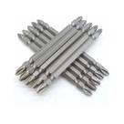 Jogo 10 Ponta Dupla Bits Phillips 2x100mm Ph2 Aço Cromo para Parafusadeira